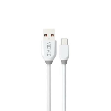 Kabel USB micro 1m biały VIDVIE CB442 2.4A